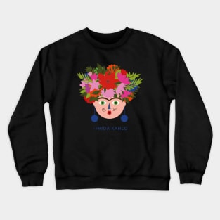 Cute colorful summer flowers frida kahlo feminist viva la vida women rights Crewneck Sweatshirt